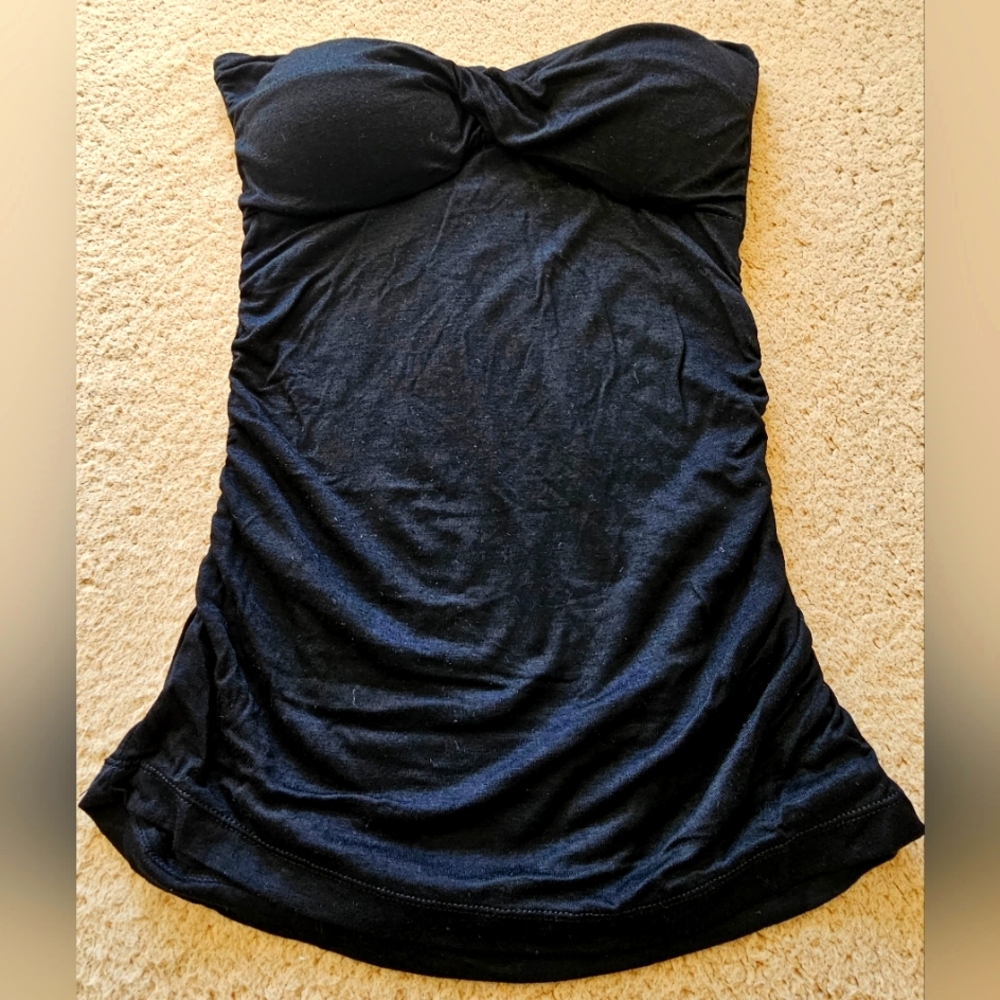 Black Strapless Top